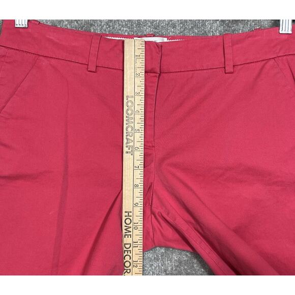 J Crew Cafe Capri Pants Womens Size 6 Pink Pockets Stretch Cropped Chino‎ - Picture 6 of 8